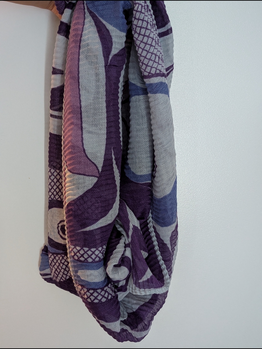 Purple Blue Pink & Silver Decorative Scarf New Without Tag
